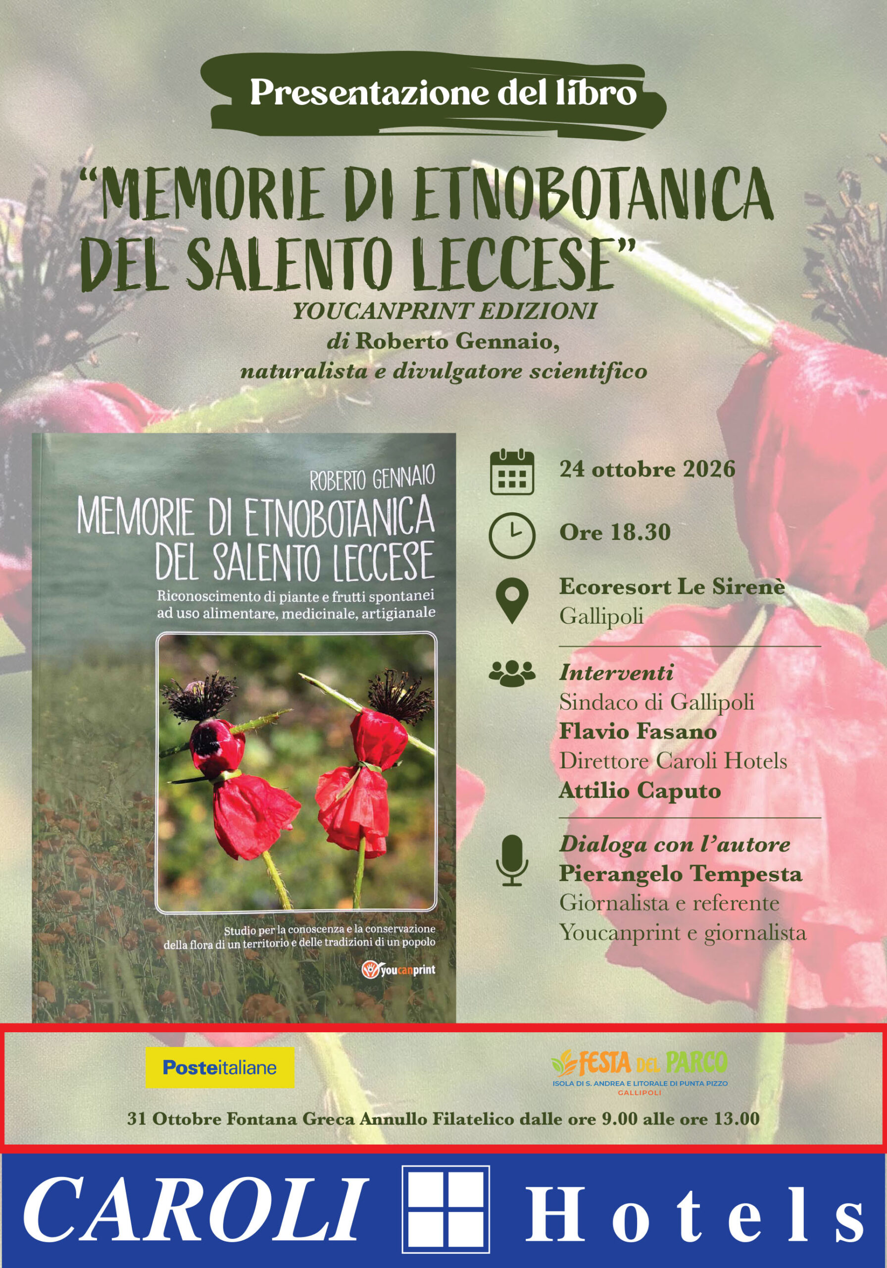 Locandina &ndash; &ldquo;Memorie di Etnobotanica del Salento leccese&rdquo;: a Gallipoli il libro che racconta le piante dimenticate